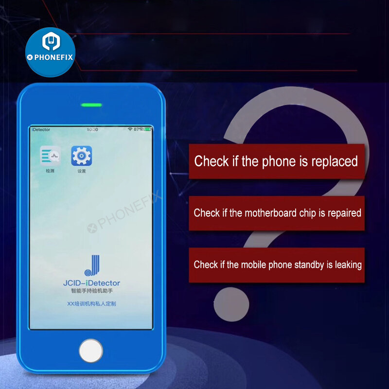 Jc jcid idetector inteligente handheld detector de telefone para iphone falha testador rápido reparação erros para todos os dispositivos ios série