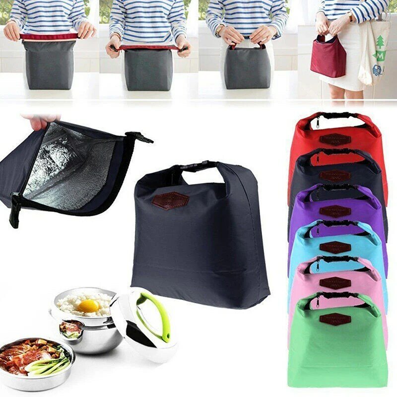 Модная Портативная термоизолированная сумка для ланча, охлаждающий Ланчбокс, сумка для хранения, женская сумка для пищевых продуктов, изоляционная упаковка