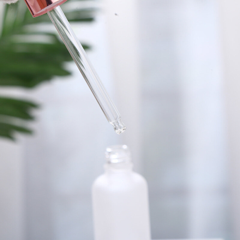 5-100ML tubki matowe bursztynowe szklane płyn do aromaterapii z zakraplaczem do butelek wielokrotnego napełniania z pipetą olejek do masażu