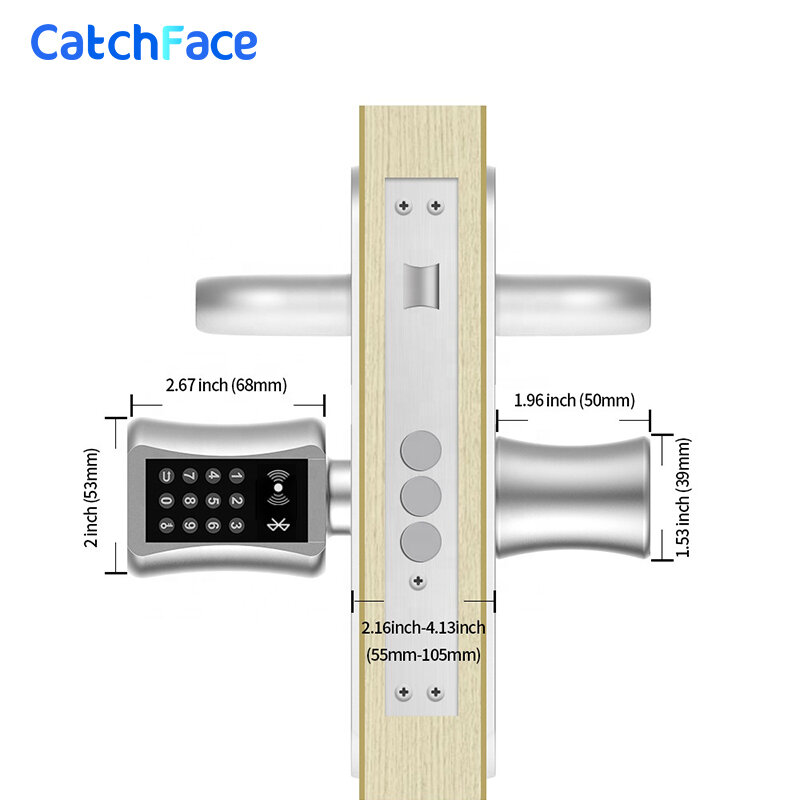 Водонепроницаемый цилиндрический смарт-замок TTLock, электронный дверной замок с дистанционным управлением, с поддержкой Bluetooth, Wi-Fi, с цифровым кодом и RFID-картой