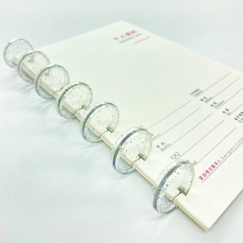 24Mm 100Pcs Discbound Planner Binding Discs Transparant Binding Disc Binding Ring Plastic Ring Paddestoel Gat Notebook Bindmiddelen