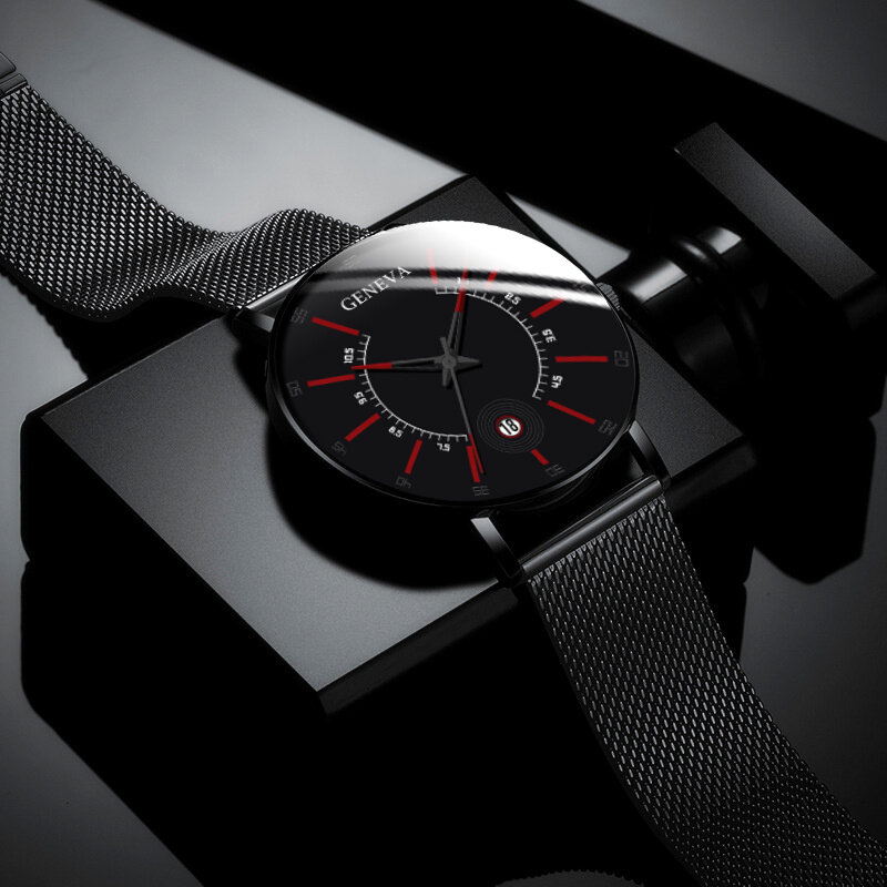 2020 moda męska biznes minimalistyczne zegarki Ultra cienka siatka ze stali nierdzewnej zespół analogowy zegarek kwarcowy Relogio Masculino reloj