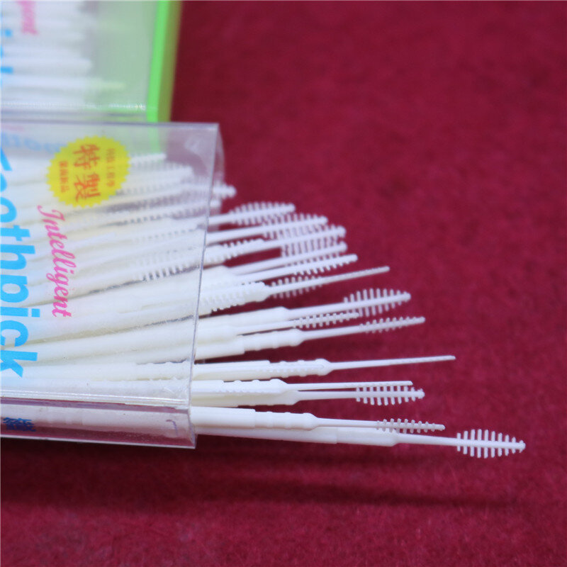 100ชิ้น2หัว Superfine ฟัน Stick Disposable ทันตกรรมไหมขัดฟันแท่ง Toothpicks Party ฟันสะอาดอาหารคราบทันตกรรม care