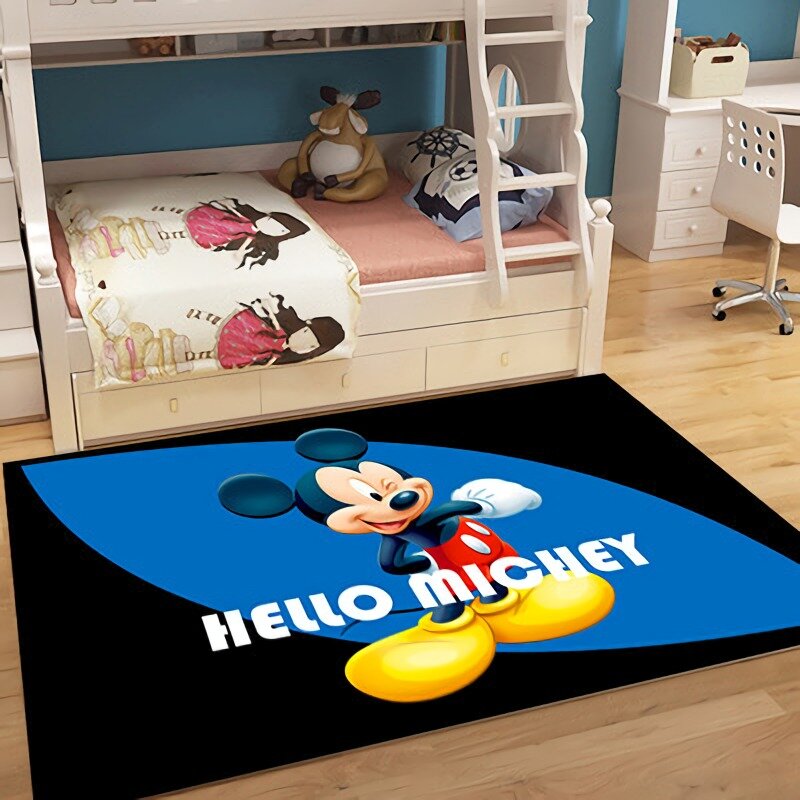 Tapete infantil com estampas de mickey e bebês, disney, 80x160cm, ideal para o ar livre e brincar de bebês