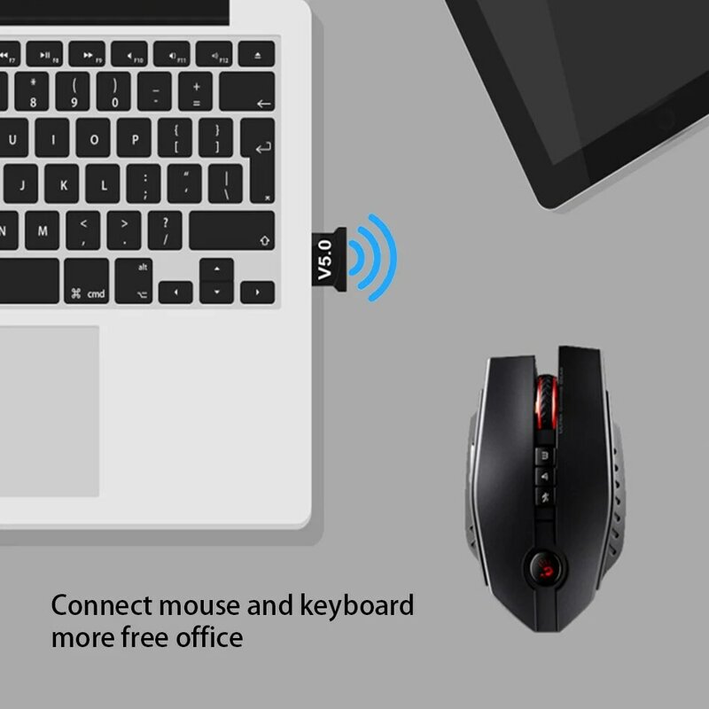 USB compatível com Bluetooth 5.0 5.1 adaptador, receptor do transmissor, dongle de áudio, adaptador USB sem fio para PC, laptop