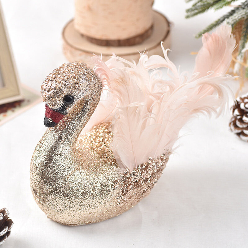 18cm simulação animal peluche recheado pequenos itens decorativos chegadas de ouro bebê crianças animais brinquedos novo pássaro falso cisne