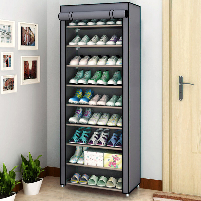 Многослойный шкаф для обуви, компактный органайзер для хранения в прихожей