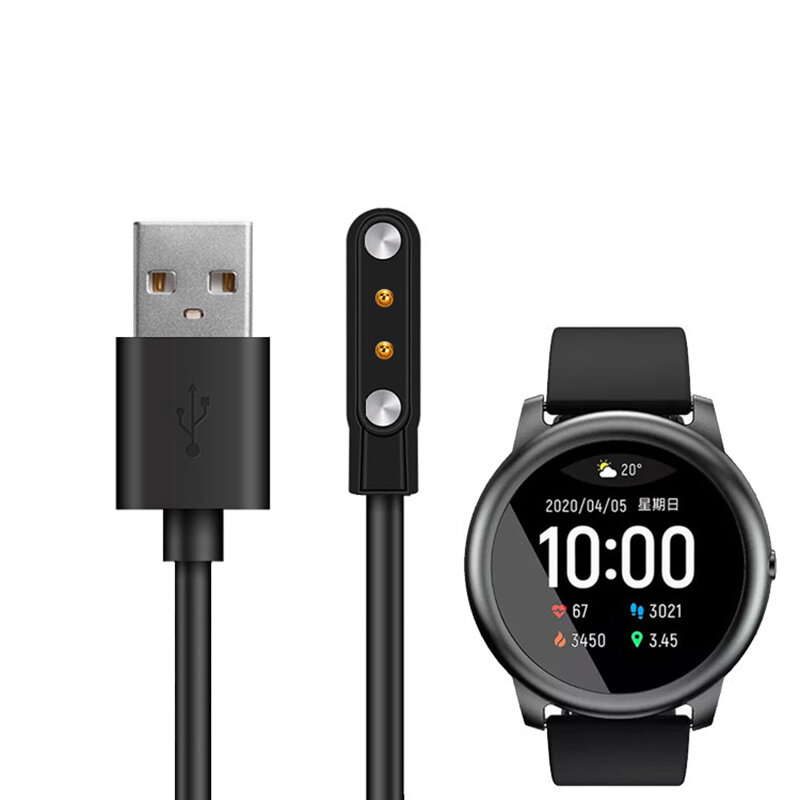 Cable de carga rápida USB para Xiaomi mi Haylou solar LS05, juego de cables de carga portátil para Xiaomi Mi Haylou solarLS05, cargador de reloj