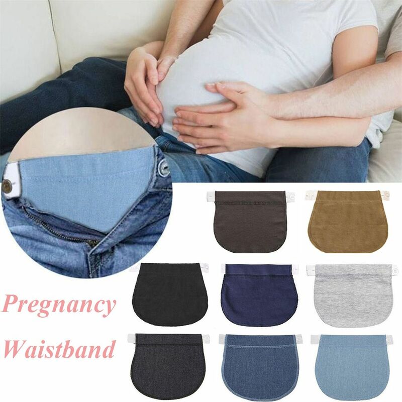 Women Adjustable Elastic Waistband Maternity Pregnancy Belt Clothing Pants Waist Extender For Pregnant Sewing Accessories