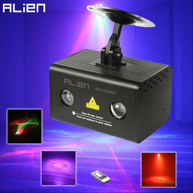 Projetor de luz laser alienígena remoto rg aurora, efeito de iluminação de palco, led rgb com onda de água para dança de festas, disco, dj, feriado, natal