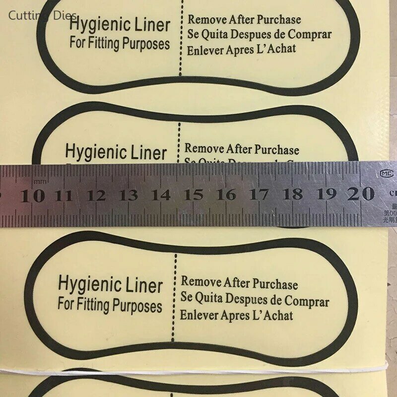 Fita adesiva higiênica 50 tamanhos, 5x10cm adesivo etiqueta transparente roupa de banho lingerie para crianças biquíni experimente etiquetas