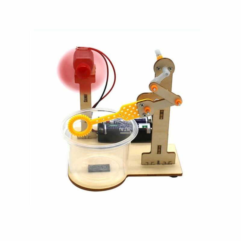 DIY Mainan Rakit Puzzle Kayu Mesin Pembuat Gelembung Mainan Fisika Mainan Kit Mekanis