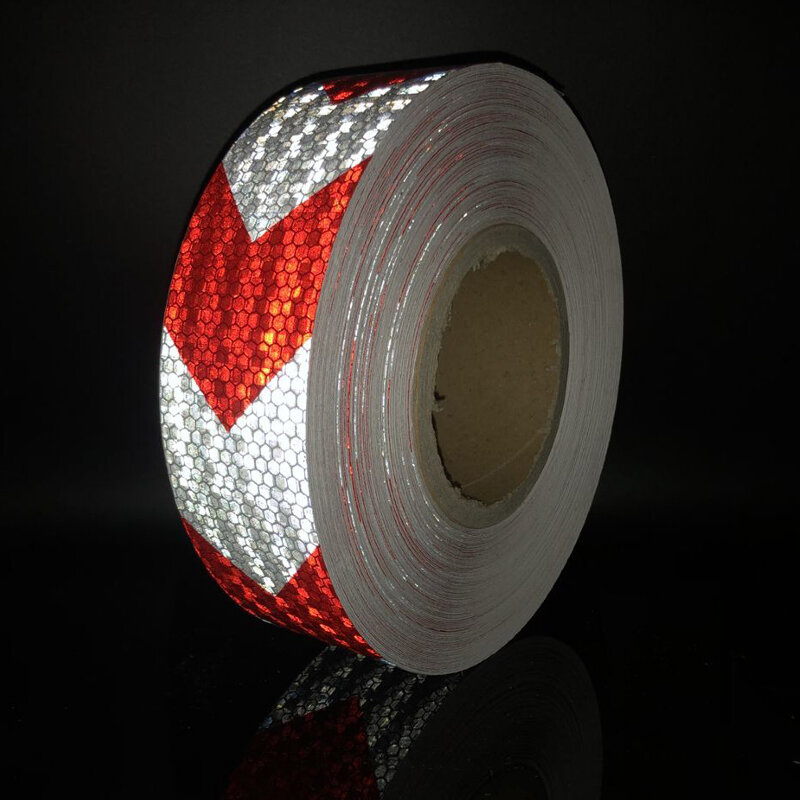 50Mm X 10M/Roll Reflecterende Tape Stickers Auto-Styling Zelfklevend Waarschuwing Tape