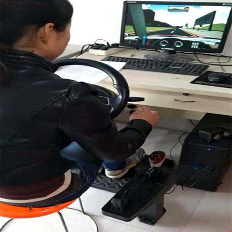 Volante de juego de ordenador, simulador de conducción de automóviles, entrenamiento de aviones, prueba de conducción, escuela, carrera de automóviles, juegos de camiones de carreras de Video