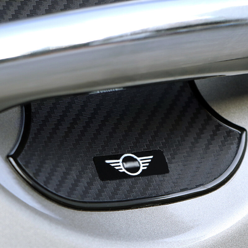 Adhesivo Protector de cuencos para puerta de coche para BMW MINI Cooper F54 F55 F56 F60 R55 R56 R60 R61 Clubman, pegatina 3D con logo decorativo