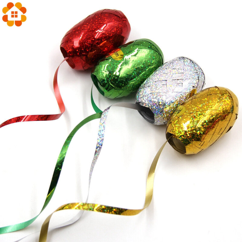 Cinta láser de aluminio para envoltura de globos de aire, cinta de 5mm x 10m para decoración del hogar, boda, fiesta de cumpleaños, 1 paquete