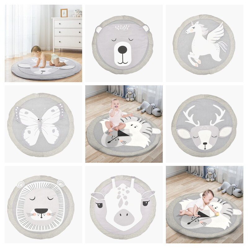 Baby Climbing Ins the New Round of Cartoon Cold Insulation MATS Children Without Glue Cotton Baby Crawling Mat Lovely Variety