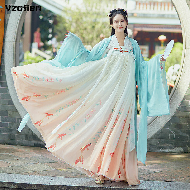 伝統的な中国のフォークダンスのドレス,漢王朝の妖精の衣装,王女の刺繡,コスプレ