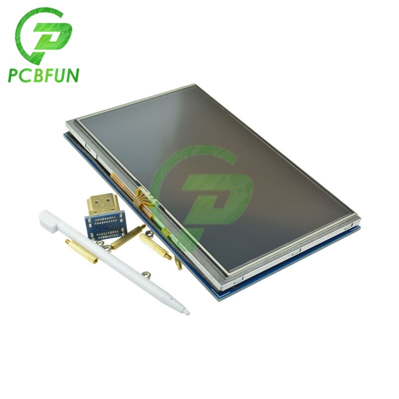 Touch Screen TFT LCD Painel Escudo Módulo para Raspberry Pi, Módulo de exibição, Novo, 5 Polegada, 840X480, 800 × 480