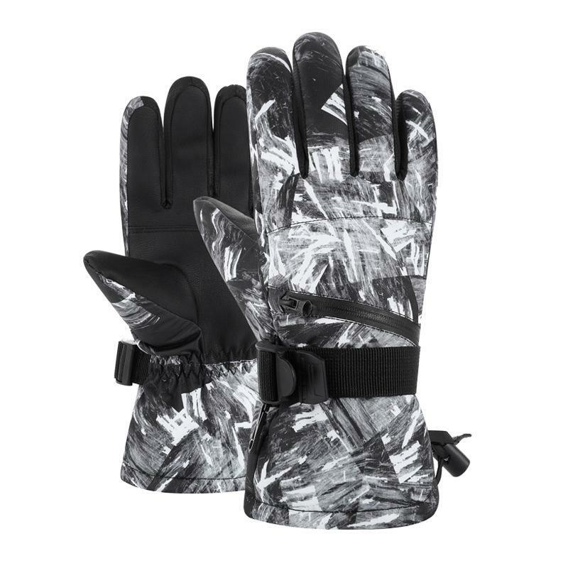 Warm Sport Handschuhe, Winter Ski Handschuhe, männer und Frauen der Mode Split-Finger Wasser-Abweisend Reiten Wärme Touchscreen Handschuhe