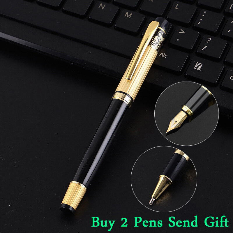 جديد وصول كامل المعادن الأسطوانة قلم حبر جاف مكتب رجال الأعمال هدية توقيع الكتابة القلم شراء 2 إرسال هدية