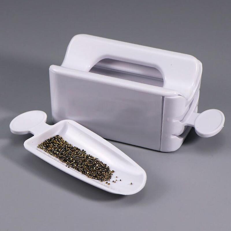 Portable Dipping Powder Recycling Tray Nail Glitter Storage Box Manicure Tool 2020