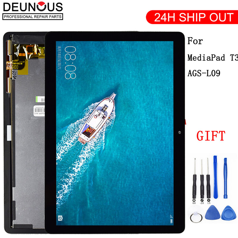 Pantalla LCD para Huawei Mediapad, montaje de digitalizador con pantalla táctil, AGS-L03, AGS-L09, T3, 10