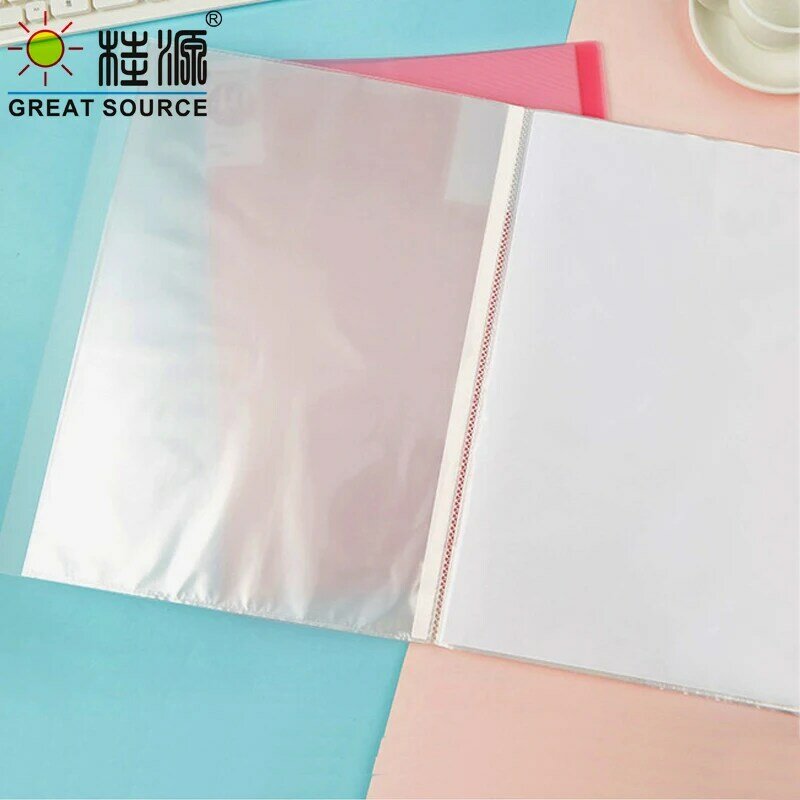 A2 Display Book Drawing Presentation Book 4K 30 Transparent Pockets Fancy Candy Color573*425mm(22.56"*16.73") (1PC)