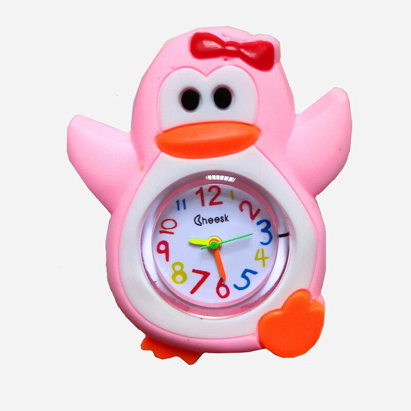 Relogio Masculino Slapping Sport kreskówkowy pingwin kształt kwarcowy zegarek dla dzieci chłopcy dziewczęta dzieci zegarki dla dzieci urodziny zegar na prezent