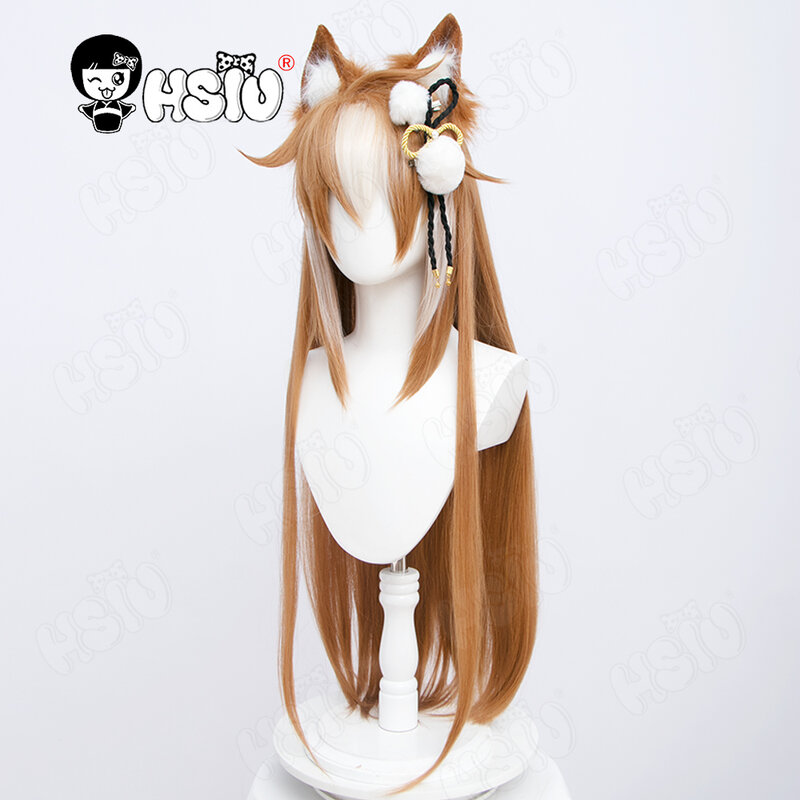 Miss Hina peruka do cosplay Genshin wpływ Cosplay Gorou Cospl 「 HSIU przybliżona peruka z włókna syntetycznego Gradient długie włosy darmowa peruka Cap Ms Hina