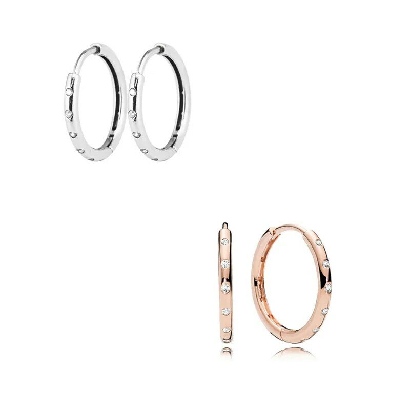 2021 Trend estetyczne przyjaciele zimowe świąteczne kolczyki srebrne 100% biżuteria z prawdziwego srebra wysokiej próby 2021 nowe kolczyki Hoop dla kobiet