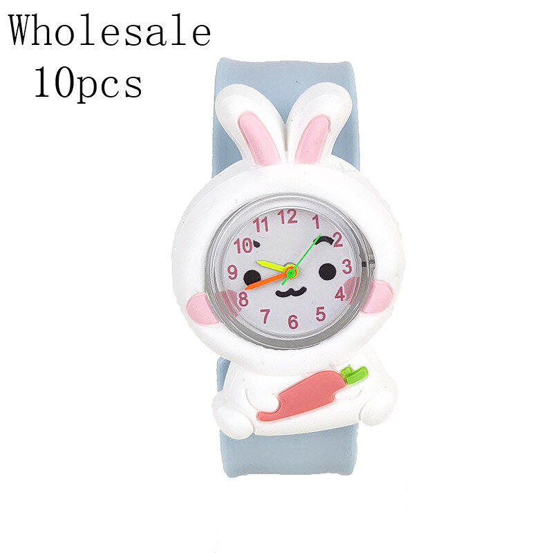 Zegarek dla dzieci Cartoon królik rzodkiewka zabawki zegar chłopcy zegarek dziewczęcy dla dzieci dla studenta prezenty na urodziny, boże narodzenie hurtownie 10 sztuk