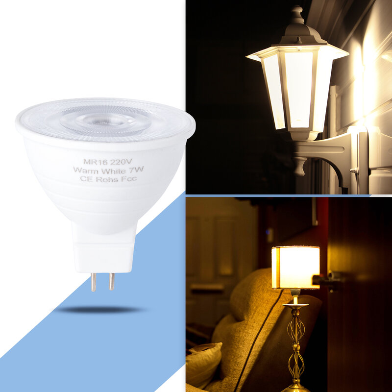 Bombilla LED GU10 de 220V, Foco E27 MR16, lámpara de maíz E14, 5W, 7W, GU5.3, Foco para iluminación del hogar, 10 Uds.