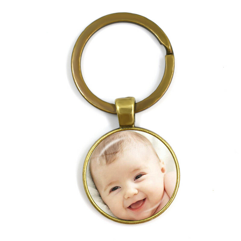 Personalized Custom Keychain Photo Mum Dad Baby Children Grandpa Parents Custom designed Photo Gift For Family Anniversary Gift