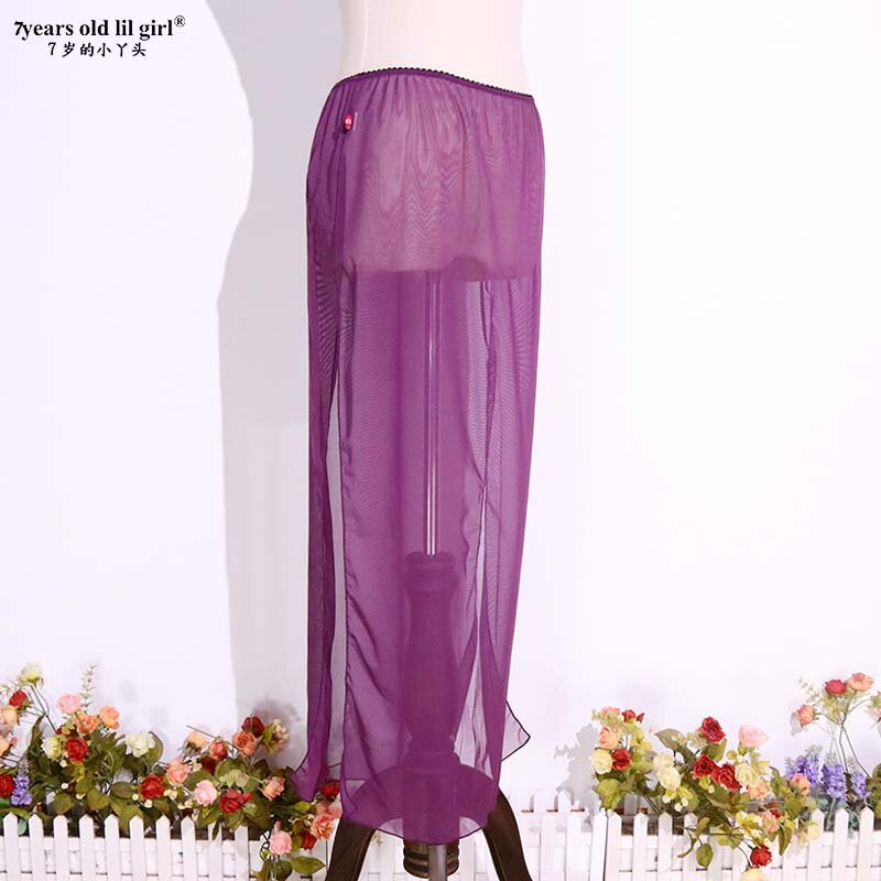 Transparent Thin Skirt With Open Slit Belly Dance  CX59