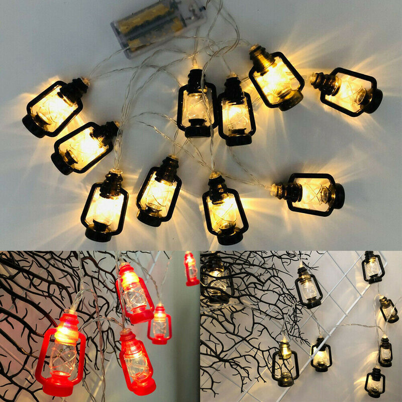10 LED ラマダンと装飾妖精ライトイスラムライト文字列ランタン