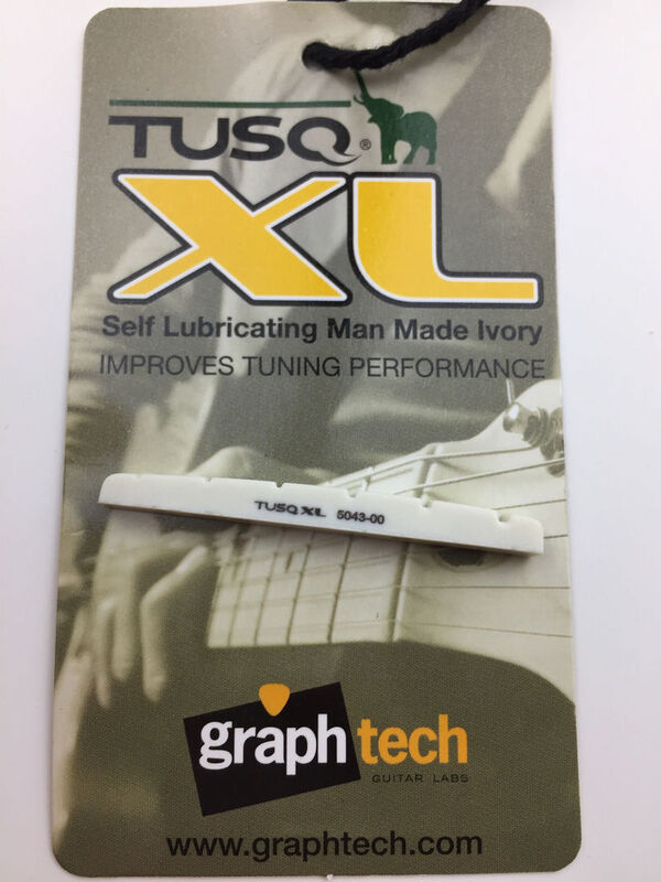Graph tech TUSQ XL guitar flat nut bianco 43mm BQL-5043-00
