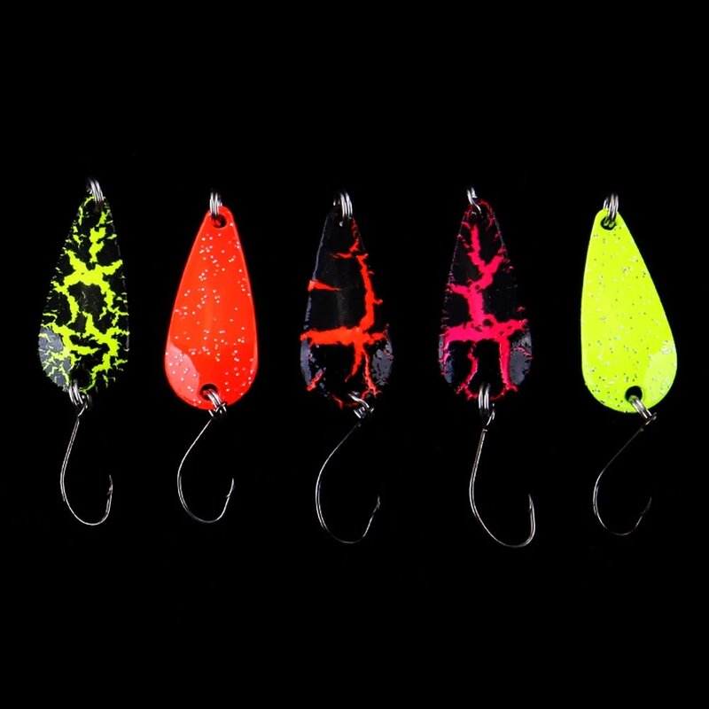 WALK FISH 5PCS/Lot Mix Colors 3cm 2.7g Fishing Spoon Lure Swim Bait Isca Artificial Trout Lure Pesca Fishing Tackle Leurre