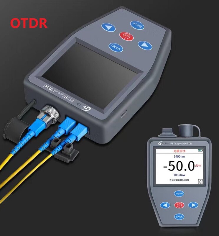 support portuguese 5 in 1 FTTH OTDR Red light source + stable Multifunction Fiber Finding fault OPM VFL