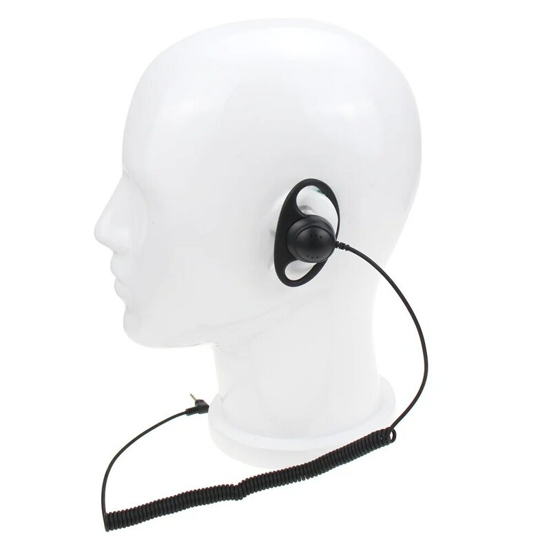 2x 3.5mm 1pin ouvir/receptor apenas forma d fone de ouvido para motorola rádio alto-falante