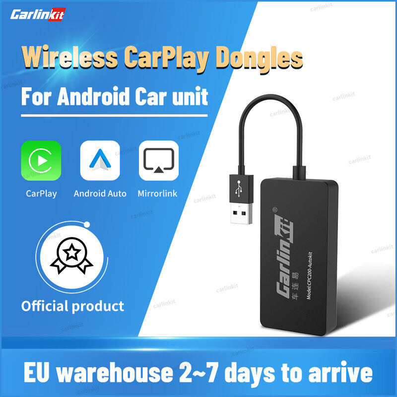 Carlinkit – CarPlay Dongle USB sans fil pour Apple/Android/Auto/iOS/Auto/lecteur de voiture, connexion automatique, Mirrorlink