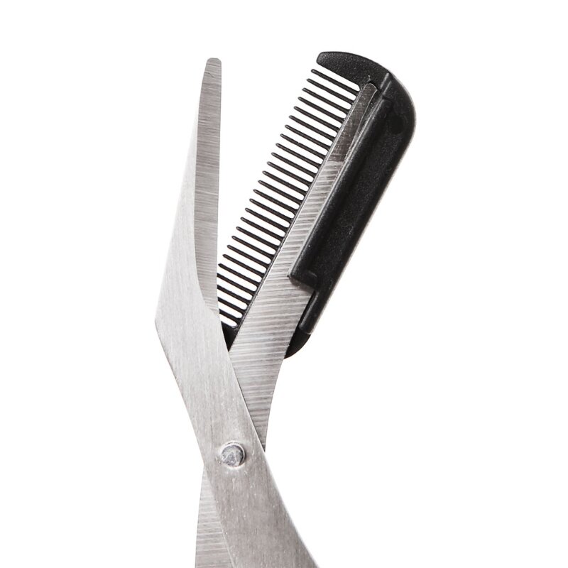 Mulheres sobrancelha trimmer tesoura pente cílios depilação grooming cutter shaping a0nc