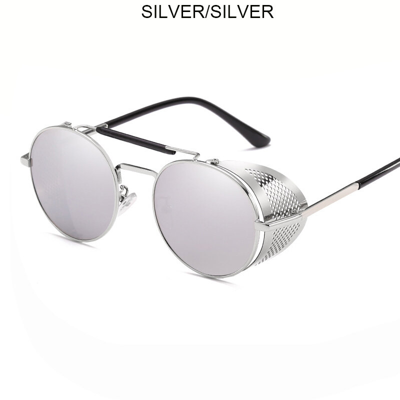 IENJOY Retro Steampunk Sunglasses Metal Sunglasses Men Women Glasses zonnebril dames Oculos De Sol Round Sun Glasses for Male