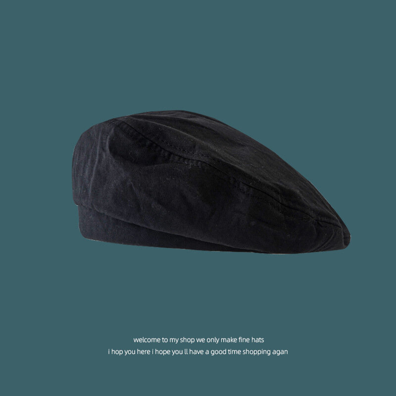 Берет женский Ретро Художественный художник шапка универсальная однотонная осенне-зимняя теплая восьмиугольная шапка