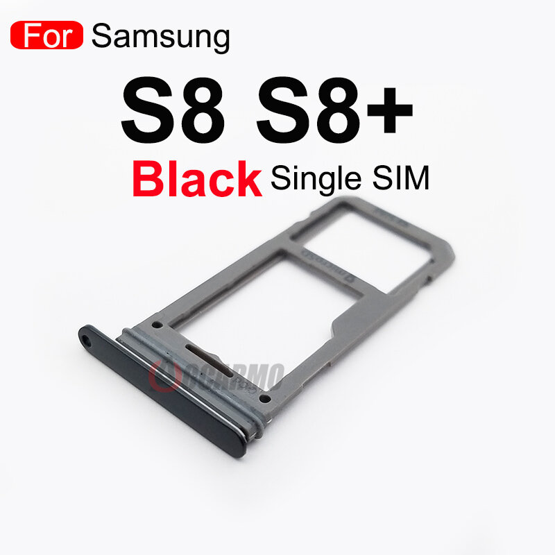 Aocarmo per Samsung Galaxy S8 SM-G9500 G950F S8 Plus SM-G955 S8 + singolo/doppio metallo plastica Nano Sim Card Slot Holder