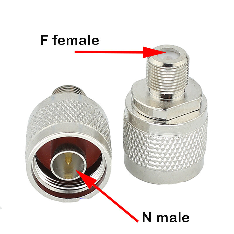 10PCS N macho plug para F fêmea Jack RF adaptador coaxial conector N/F-JK para sinal de telefone móvel britânico