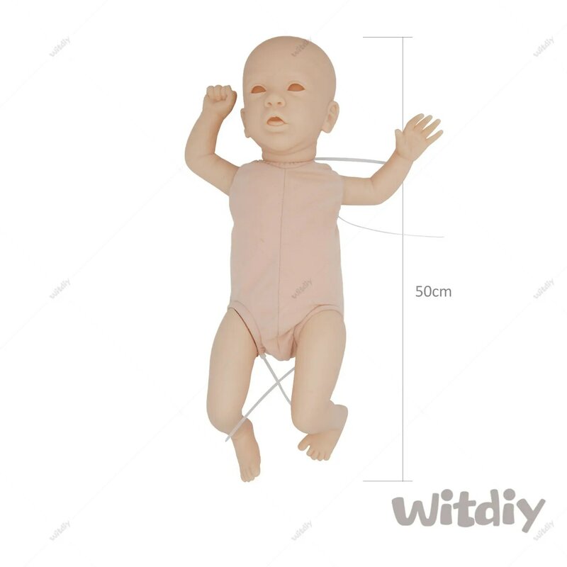 Witdiy Aleyna 19.6 inches Lifelike Blank Vinyl Kit DIY Rebirth Dolls