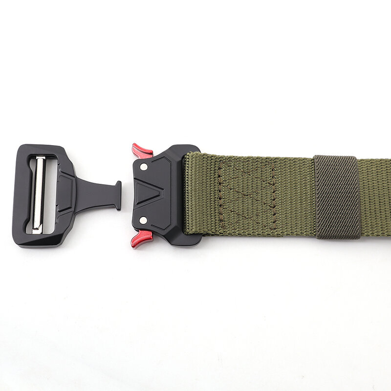 Cintura tattica da uomo 50mm fibbia da combattimento esercito cinturino da allenamento lega fibbia resistente all'usura borse sportive da viaggio tessitura staccare fibbie