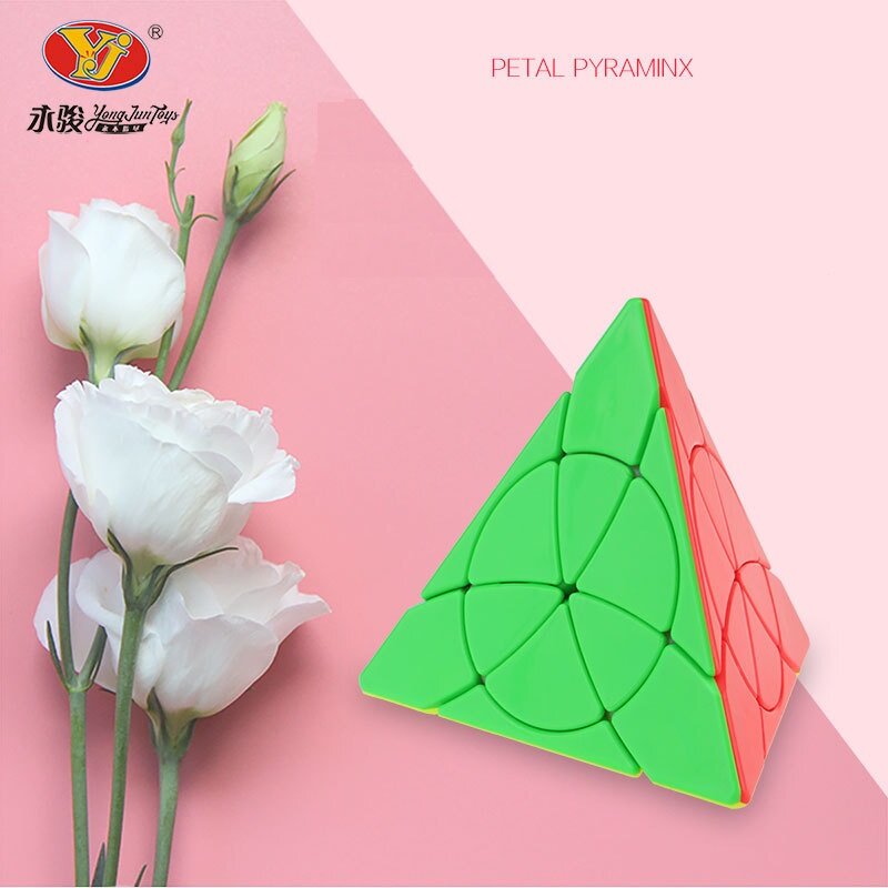 Yongjun Yulong pétalo pirámide hoja cubo mágico Jinzita Pofessional triángulo YJ Neo cubo mágico velocidad juguetes educativos para niños