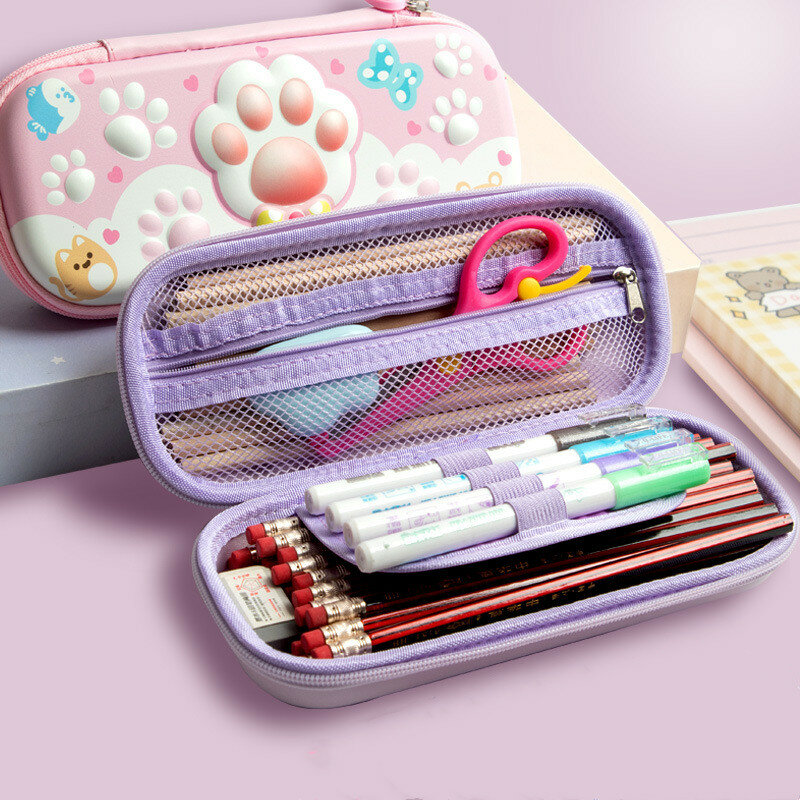 3D pencil case Cute stationery box EVA pencil box Cartoon animal pen case Girls pencil case Children School supplies storage box